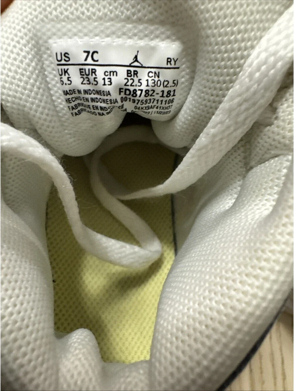 Nike Air Jordan 1 Mid Vivid Sulfur White Yellow Toddler Shoes FD8782-181 Sz 7C